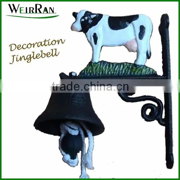 (1063) wrought Iron decorative jingle bell metal artware animal welcome doorbell