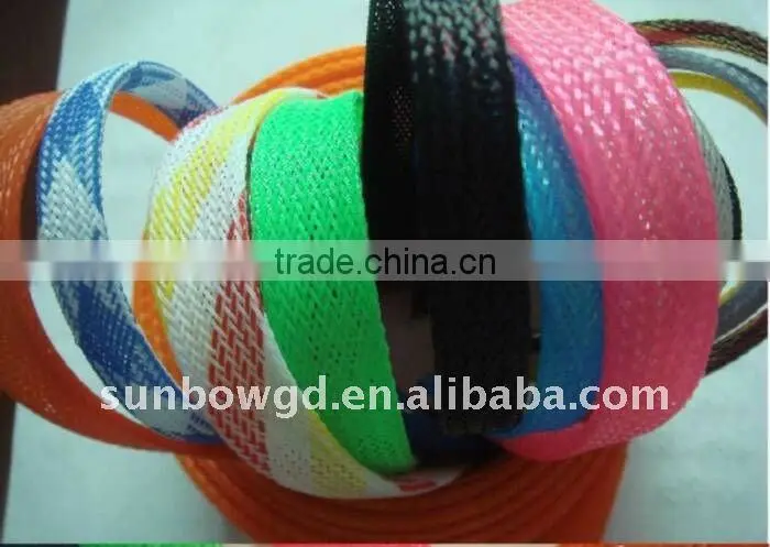 Multi color and UV reactive PET fishing rod sleeving