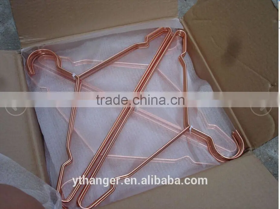 MH-YT-004 electroplate purple bronze colored wire metal hanger