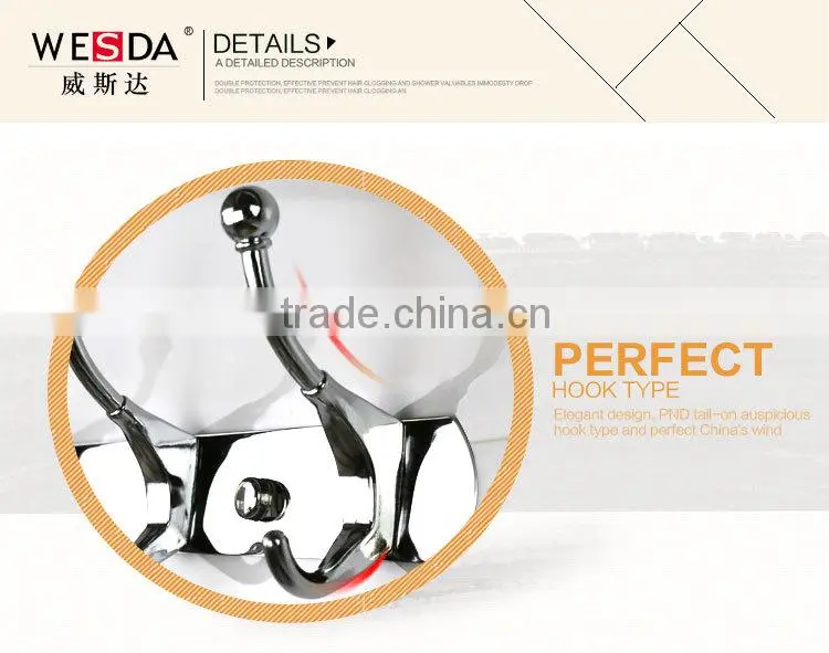 WESDA New product Decorative Stainless Steel Clothes Hook (030)