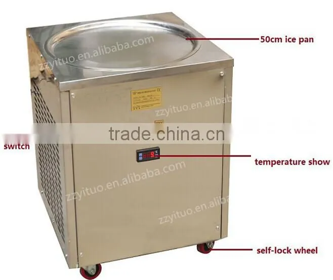 Hign Efficiency Flat Pan Fried Ice Cream Machine