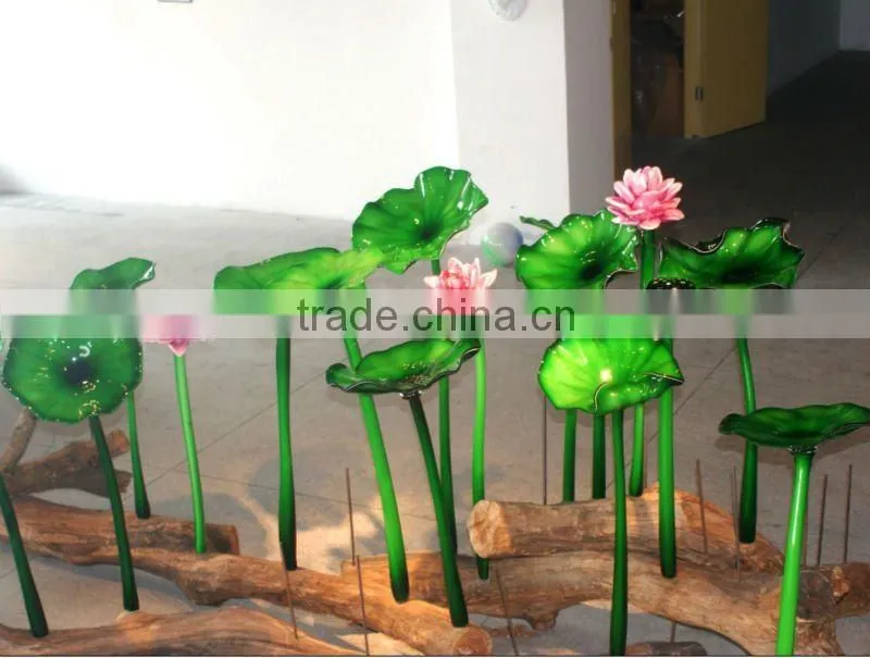 Handmade Murano Glass Water Lily for Garden