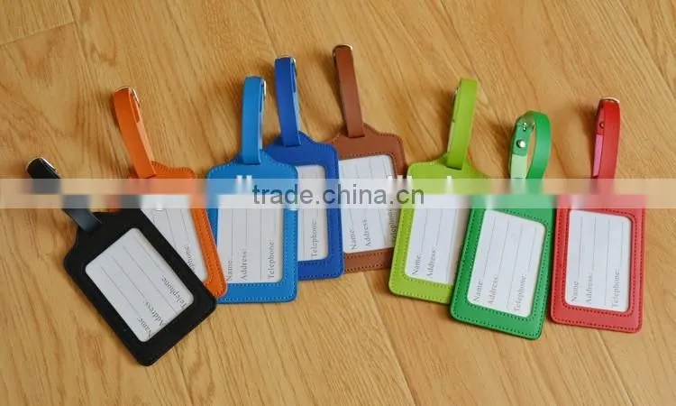 wholesale genuine leather luggage tags baggage tags colorful luggage parts