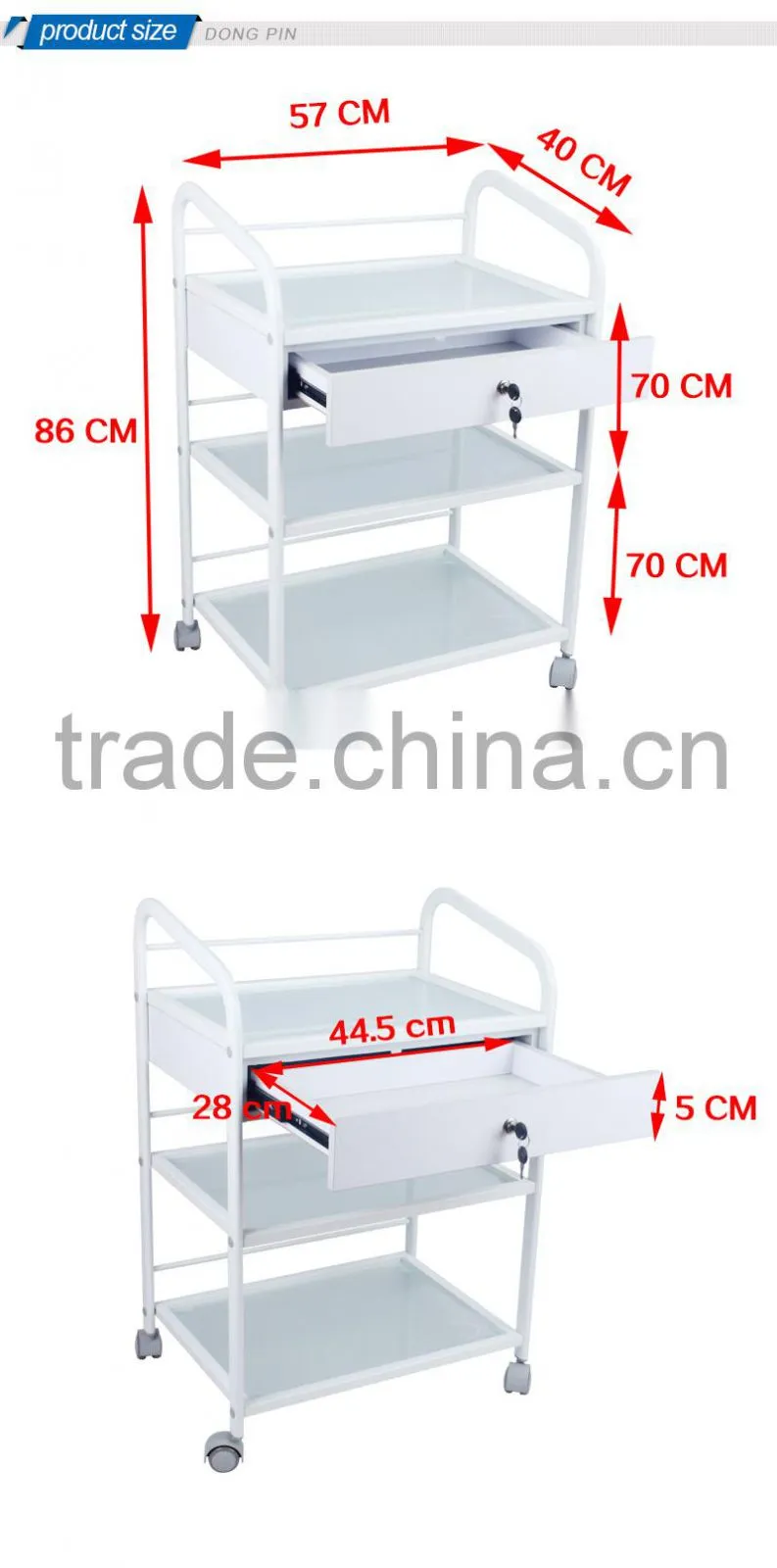 beauty salon furniture trolley pedicure cart hand trolley