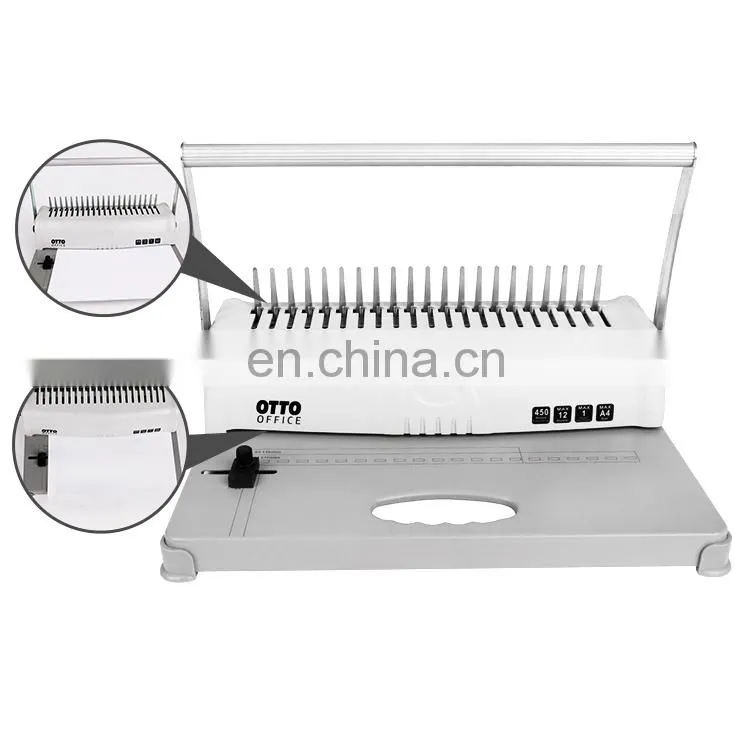 Hot Sale Manual Plastic Comb Binding Machine A4 Size Comb Binder Packing 21 Holes Paper Netbook Binding Machine