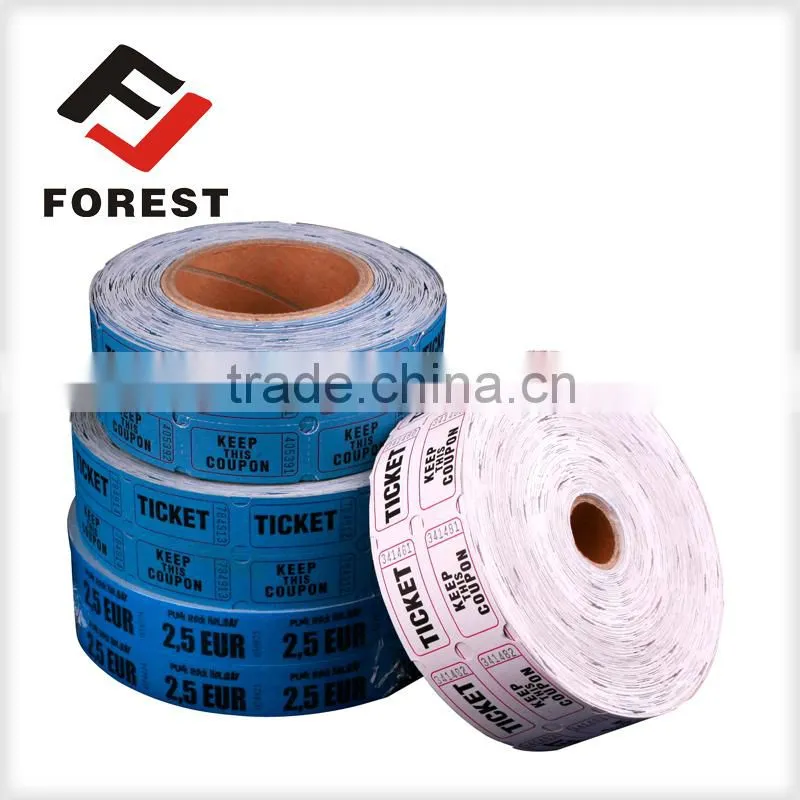 OEM accepted customized printing raffle ticket roll scraper ticket