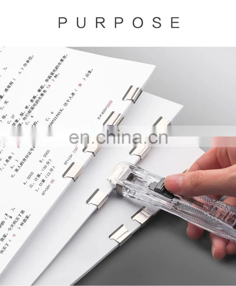 Deli Push Clamp Binder Stationery Clips Stapler Multifunction Paper Storage Artifact School Office Supplies Metal Clip Holder