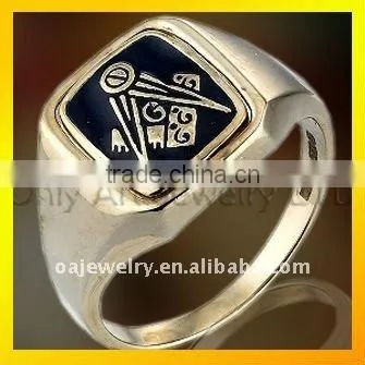 hot sell new custom design signet rings for men paypal accept