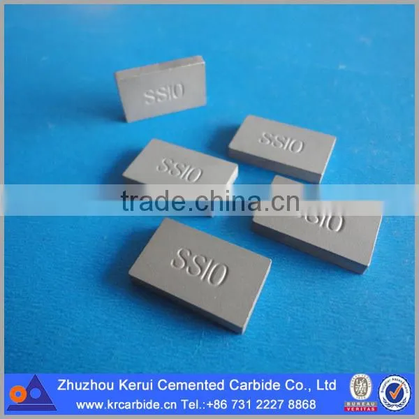 Tungsten carbide cutting tool blanks SS10 tips for tufa, limestone, marble stone quarrying