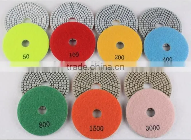 3 Step Wet Diamond Polishing Pads For Granite