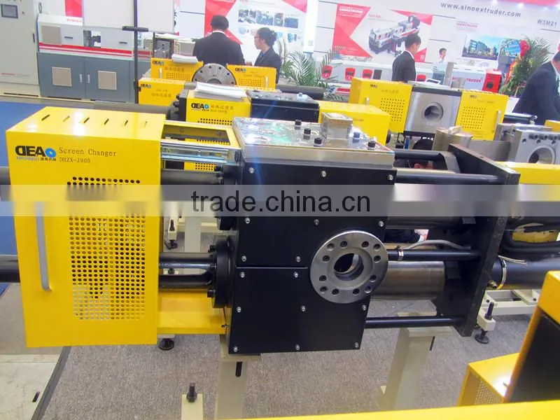 Dual column extruder screen changer