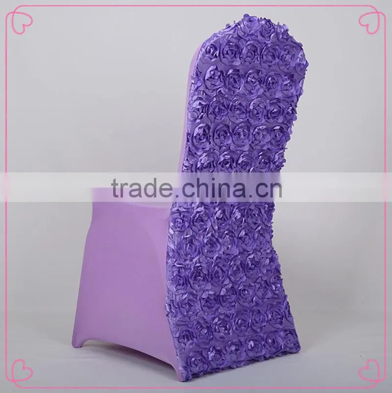 Rosette spandex chair cover for wedding and party