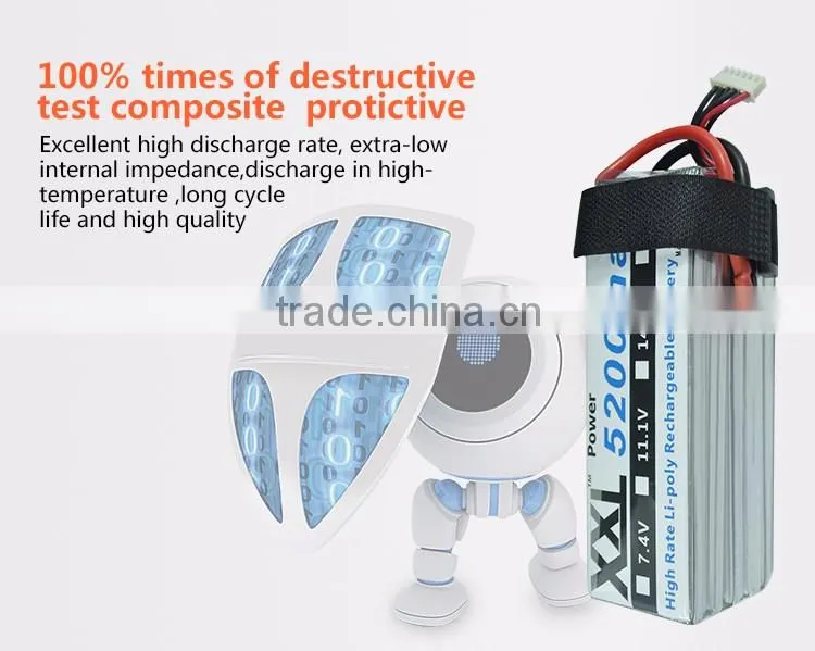 High Discharge Rate Lipo Battery 5S 5200mah 18.5V