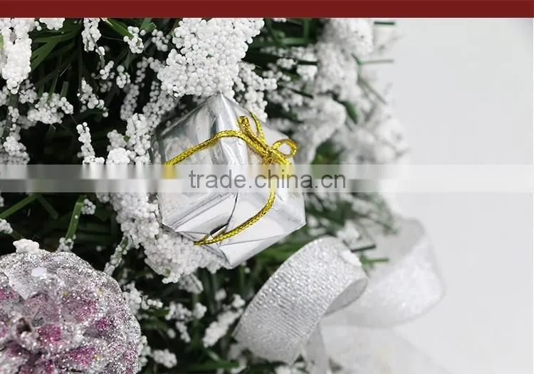30cm Height Wholesale Artificial Christmas Tree With Silver Bowknot For Party Decoration