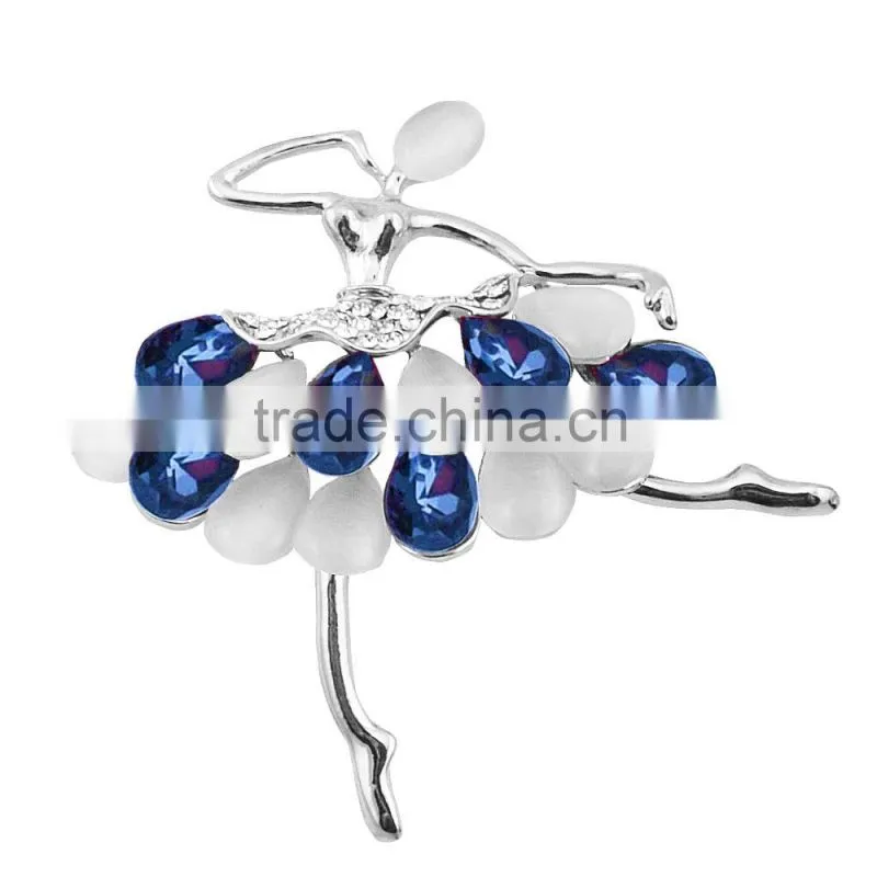 European style fashion brooch vintage silver dancer brooch