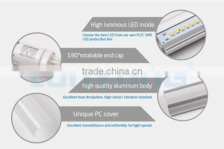 Best selling t8 led tube wholesale 3ft 4ft 5ft led fluorescent lamp t8 for homes