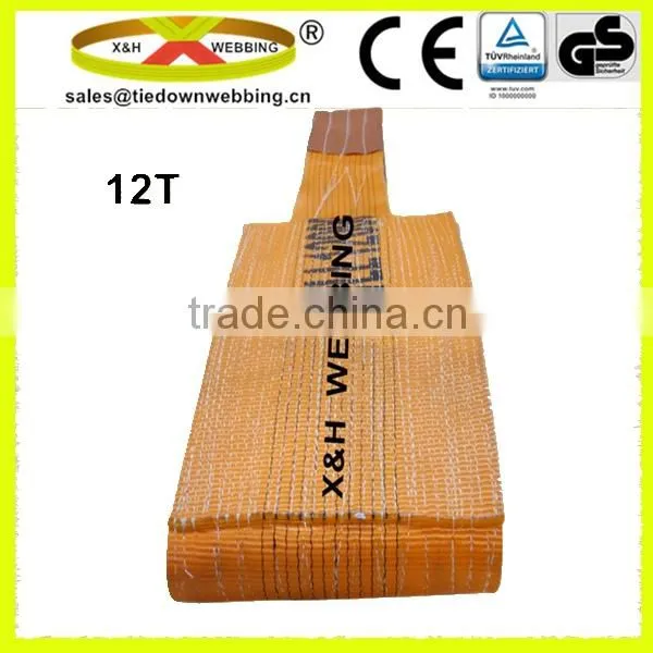 12T eye to eye double flat polyester lift sling
