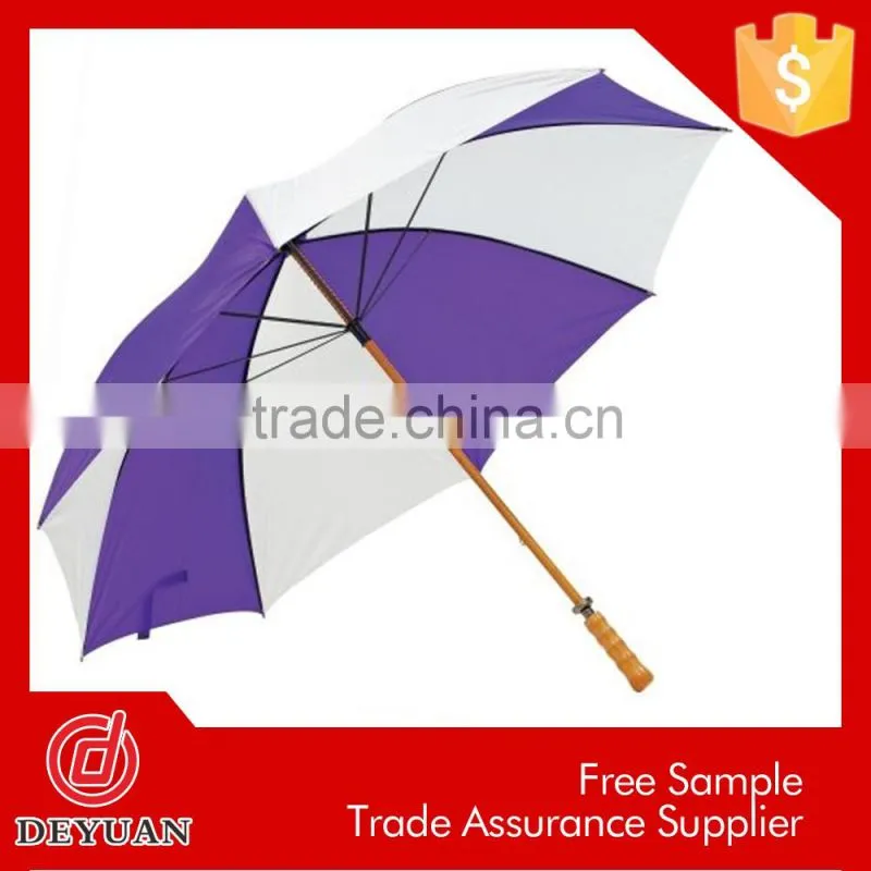 china supplier golf gift 30inch advertising wooden umbrellas
