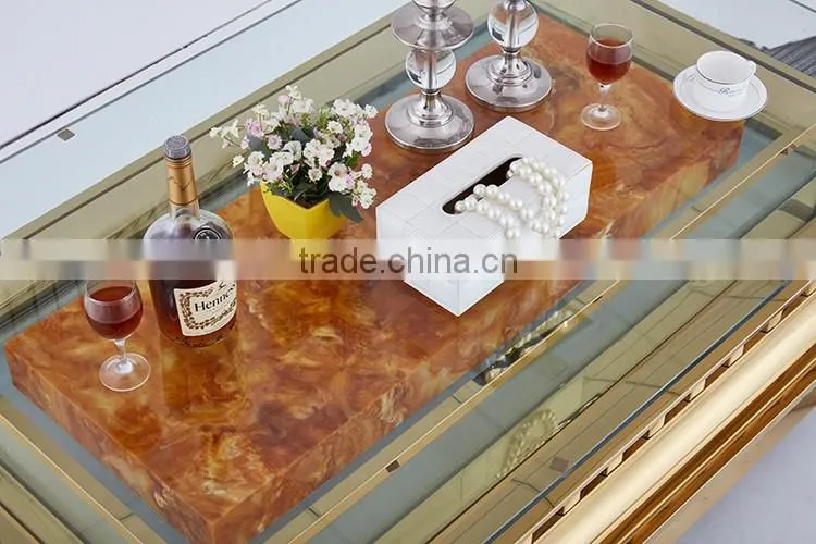 Led luminous KTV stainless steel coffee table