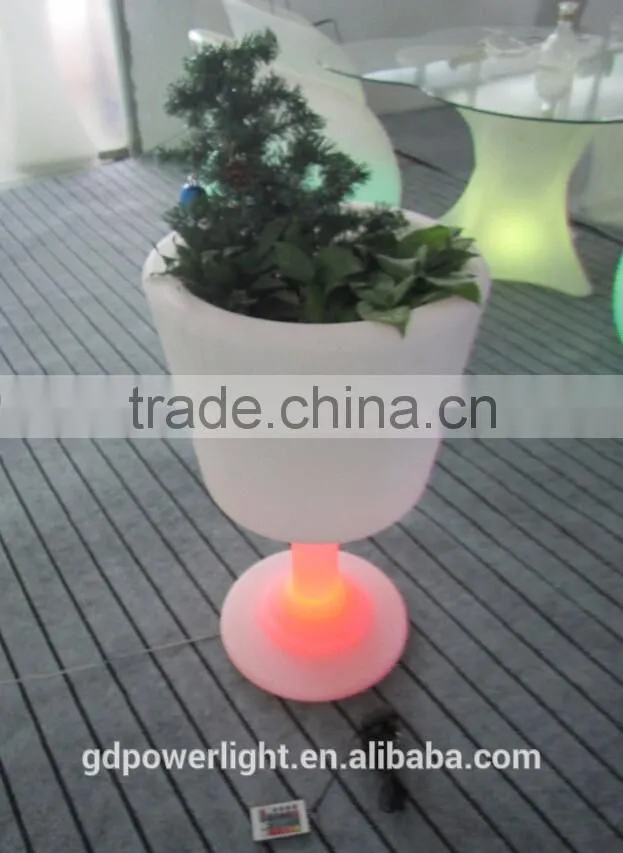 PE plastic Flowerpot with LED light YXF-4576A
