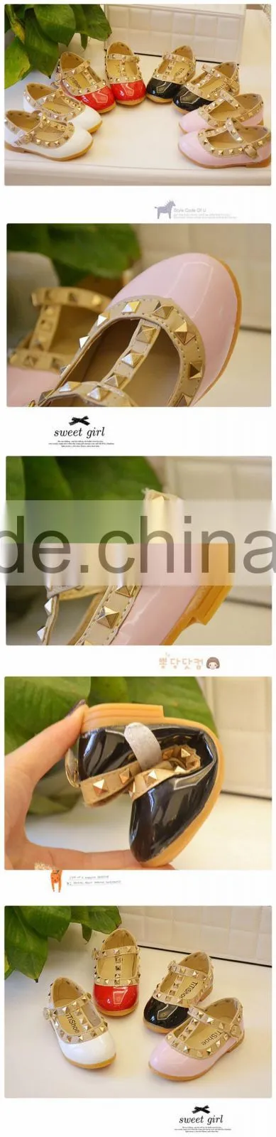 2015 high quality new design fashion princess shoes kids floral princess shoes