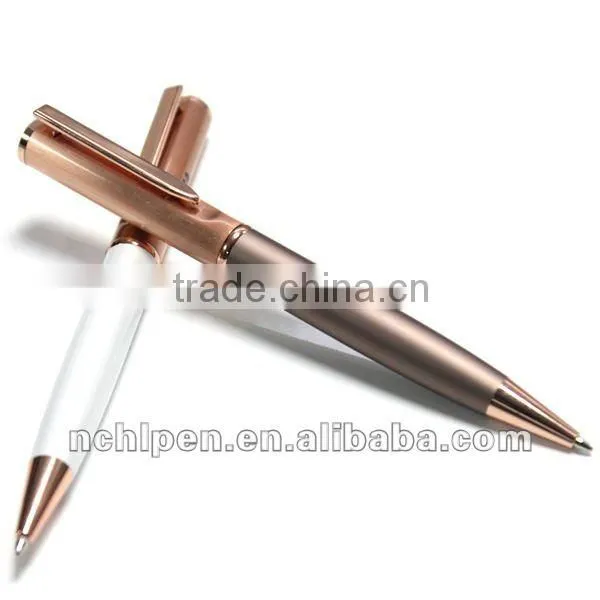 Fashion white with silver plated pen
