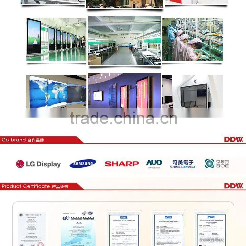 47" Floor Standing Touch Screen Display/Lcd Digital Signage Media Player/Indoor Led Video Display Screen