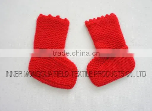 100% Pure Cashmere Multi-color Hand Crochet Baby Socks Gift