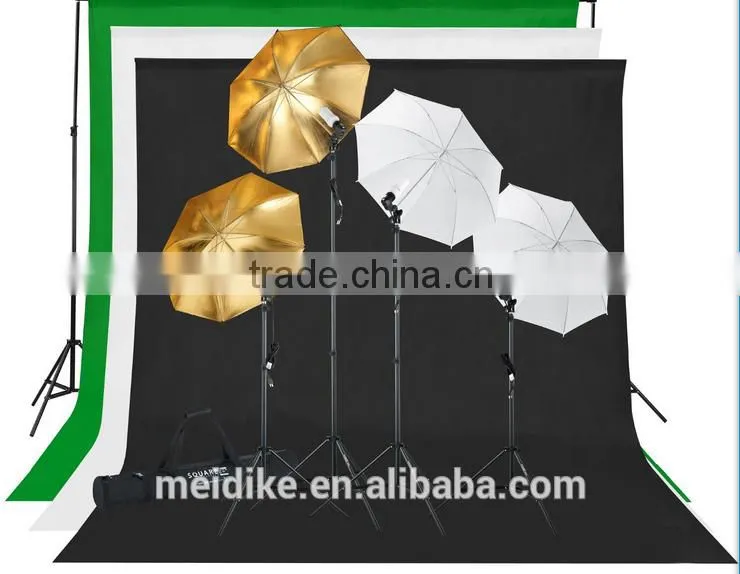 Photo studio Reflective Umbrella kit with Portable backdrop stand and carrying bag