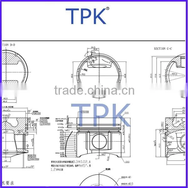 S4D95LE Piston, PC78 engine piston kit