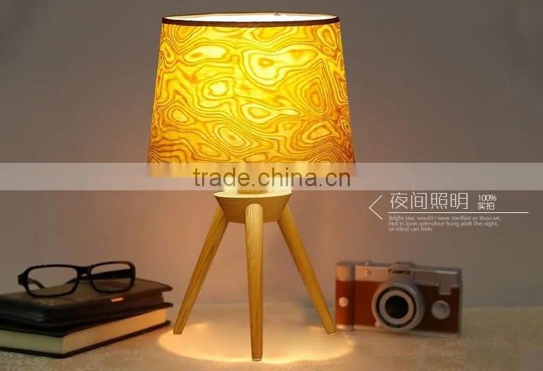 Wooden LED Table Lamp wood LED Table light JK-879-07 Modern design Wooden Curving Series table lamp