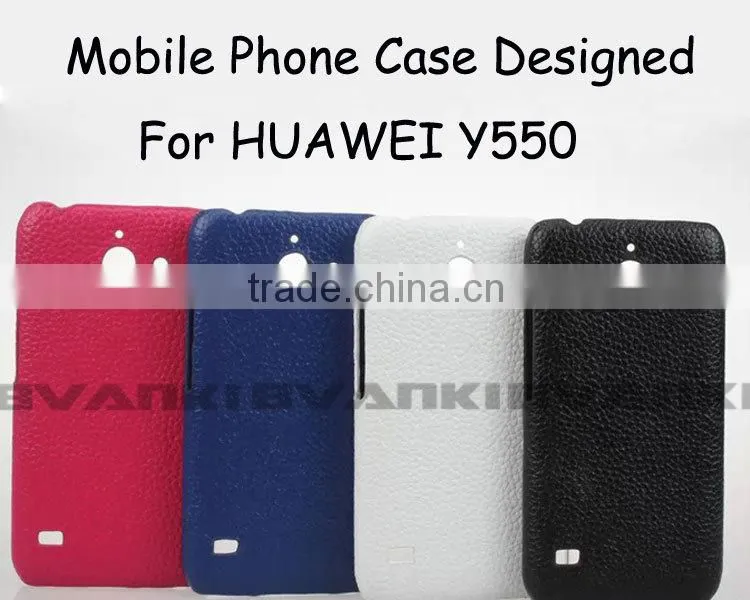 Accessories For Mobile Hanger Genuine Leather Cell Phone Flip Cover Case For Huawei Ascend Y550 Waterproof Stand Phone Case