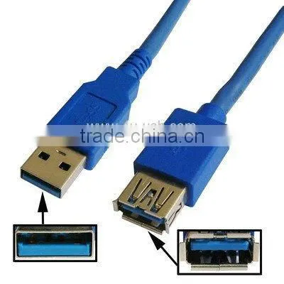 Blue USB 3.0 AM to AF Cable, Length: 1.5M