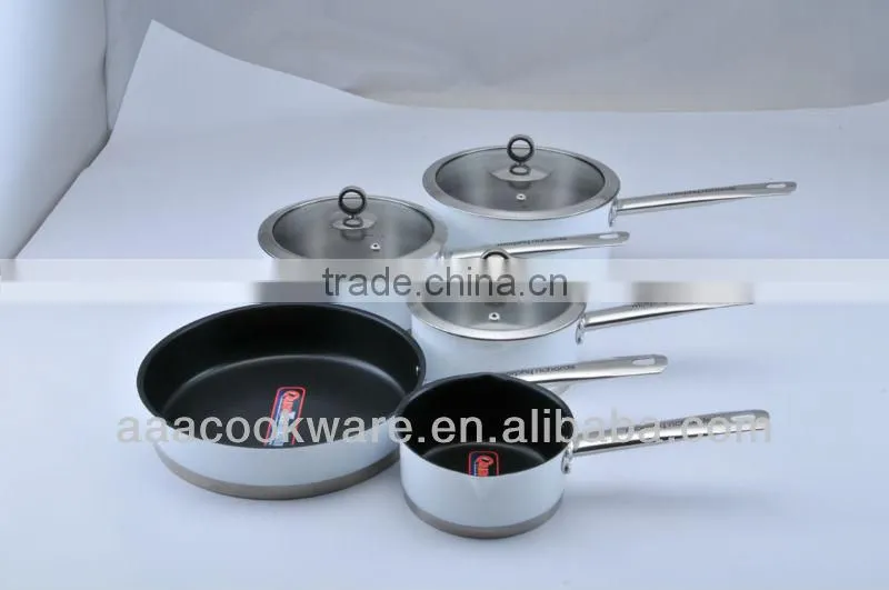 Transparent high-temperature painting stainless steel kitchenware sets
