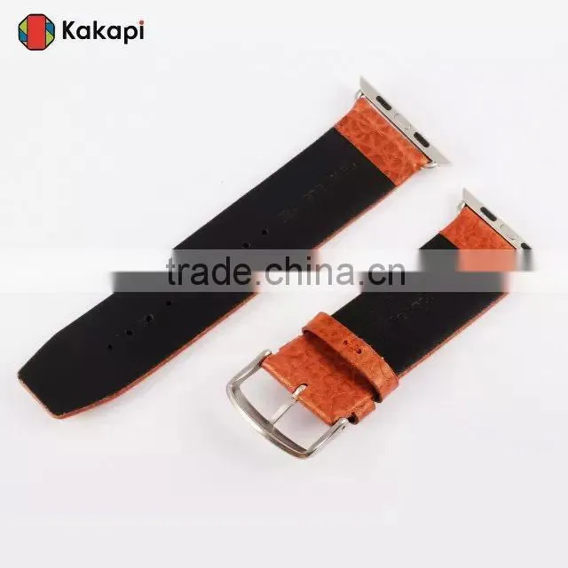 38mm Genuine Leather Strap Wrist Band Replacement Metal Clasp for Apple Watch All Models 38mm MT-3913