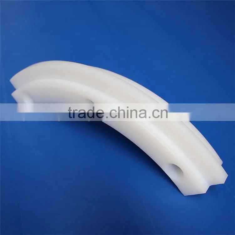 High impact wear-resisting cnc machining ballistic plastic sheets Tivar1000 white uhmwpe bending guide