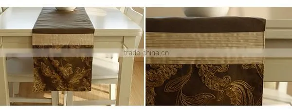 Royal Fashion Wedding Decoration Satin Fabric Gold Table Runner