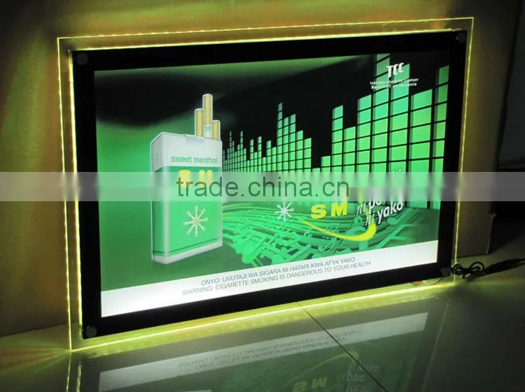 Edgelight CF1A acrylic frame light box illuminated window display units