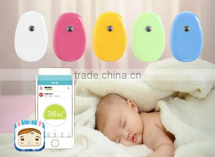 Wearable electronic baby temperature detector bluetooth 4.0 wireless thermometer