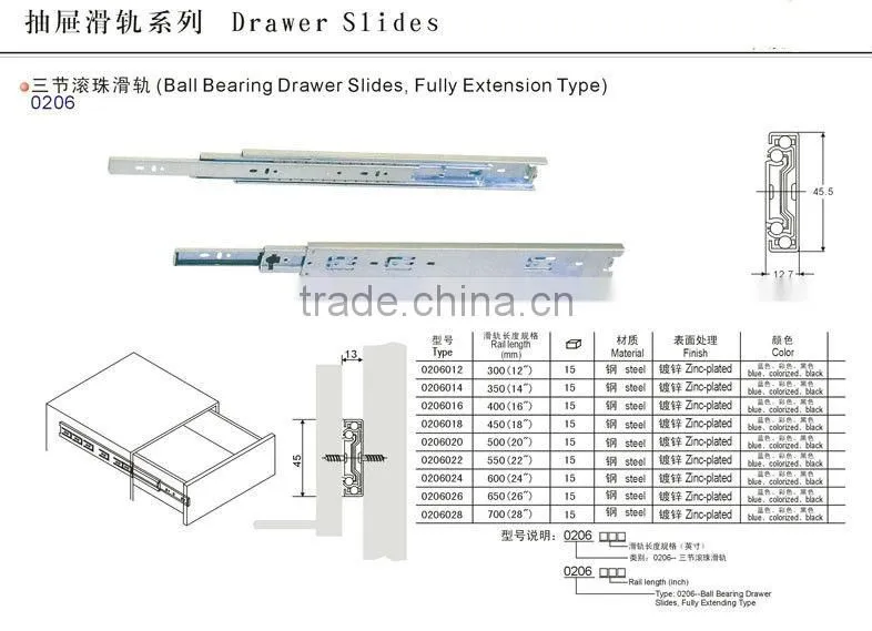 Heavy duty under mount drawer slides
