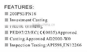 2000PSI/PN16 ss316 Disk check valve INVESTMENT CASTING