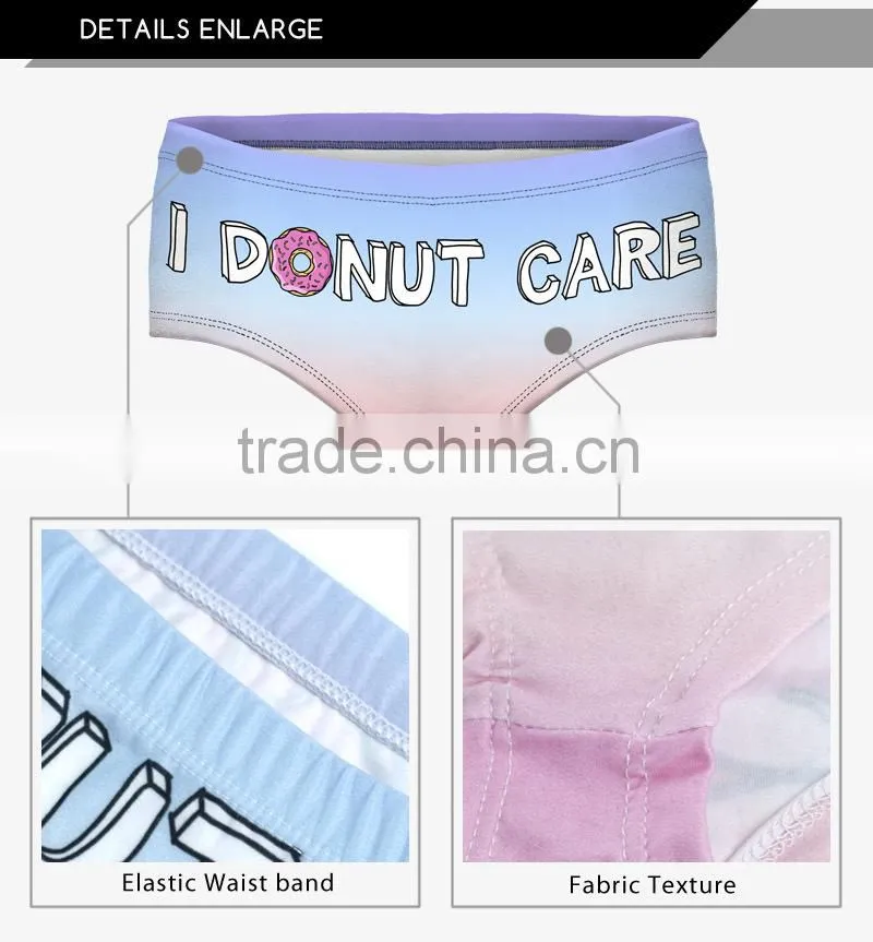 children's cute panties pug dog cut cat sexy girls tight lingerie stretchy underpanties 3d digital full print custom hot sale