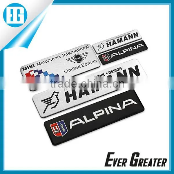 Custom adhesive wine label metal sticker aluminum wine bottle labels metal logo plate