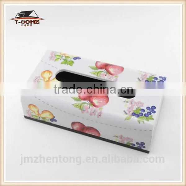overflow preferential leather tissue box