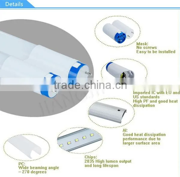 Shenzhen Factory 120cm 4ft 18W UL DLC Listed T8 LED Tube Light
