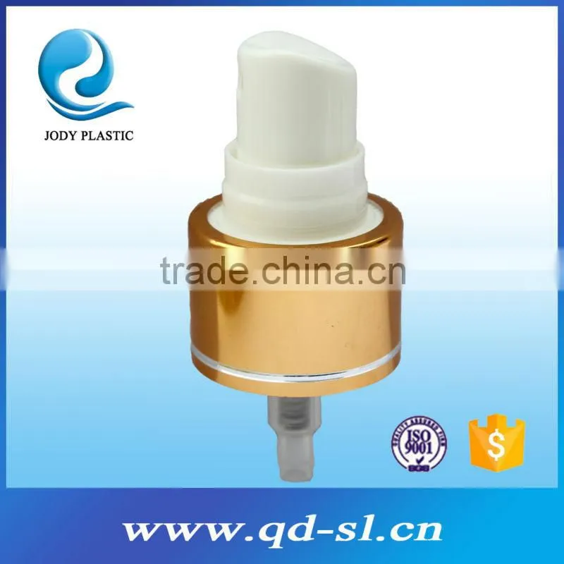 China Supplier Cosmetic Smooth Fancy Gold Metal Pump Sprayer