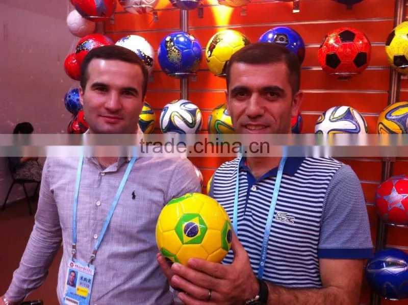 2014 size 5 premium pvc lamination soccer ball for wholesale