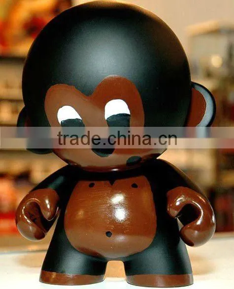Plastic pvc money toy figure,monkey decoration figurines