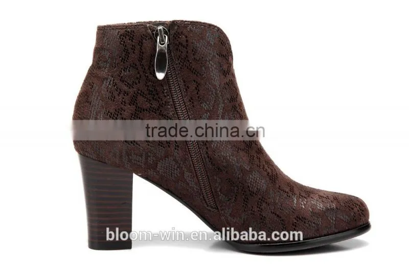 Italian 2015 high quality high heel wholesale women leather boots,ankle boots