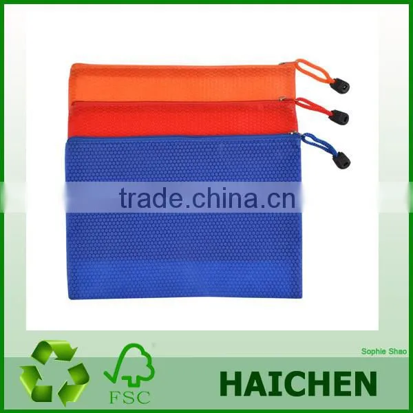 cheap colourful vinyl zipper file bags